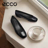爱步（ECCO）芭蕾舞鞋 百搭圆头羊皮单鞋舒适通勤浅口女鞋 舞悦234323 黑色23432301001 37