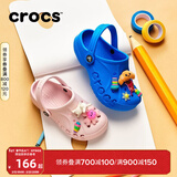 CROCS卡骆驰贝雅儿童洞洞鞋男女童户外包头沙滩鞋拖鞋/207013/207012 海蓝-456 34 (205mm)