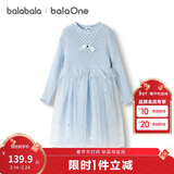 巴拉巴拉balaOne童装儿童连衣裙女2025秋冬公主裙针织网纱裙208425111003