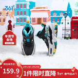 361°儿童棉鞋25冬男女童3-14岁加绒保暖革面户外运动鞋 黑32