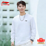 李宁卫衣男士长袖T恤春秋冬季打底衫跑步运动上衣圆领休闲大码套头衫