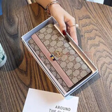 酷奇袋鼠（KUQIDAISHU）女士钱包新年七夕时尚皮夹长款小众设计简约多卡位卡包女神节钱夹 粉色