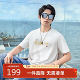 卡宾凉感索罗那T恤24夏高周波烫印LOGO晕染 漂白色02 52 