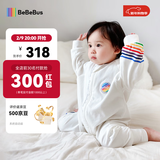 bebebus婴儿睡袋春秋冬恒温儿童睡衣四季通用分腿防踢被 彩虹加棉寒冬款（室温14-18℃） M【80码 建议身高80-90CM】