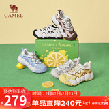 骆驼（CAMEL）【迪丽热巴同款】柠萌丑萌鞋女休闲鞋 L25A202062 米白/黑  38