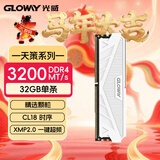 光威（Gloway）32GB DDR4 3200 台式机内存条 天策 马甲条 精选颗粒 CL18 皓月白