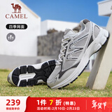 骆驼（CAMEL）追寻复古慢跑步男鞋厚底休闲运动鞋子 K14B09L7051 石板灰 43
