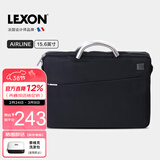 乐上（LEXON）手提包男15.6英寸笔记本包电脑包公事包时尚休闲公文包蓝黑色