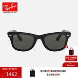 雷朋（RayBan）太阳镜男女款全框偏光墨镜舒适开车眼镜钓鱼骑行司机镜0RB2140F 901/58黑色框绿色镜片 尺寸52