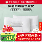 罗莱家纺 枕头枕芯脊椎枕 抗菌防螨决明子花草成人对枕 48*73