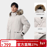 骆驼（CAMEL）户外极寒派克工装毛领情侣款羽绒服保暖加厚中长款外套