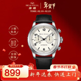 海鸥（SEAGULL）手表男自动机械表 日历星期双时区夜光男士手表生日礼物6183白盘