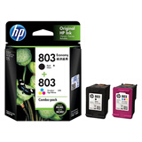 惠普(HP)原装803墨盒deskjet 2132 dj2131 1112 2621 2622 803（黑色+彩色）套装（155页+165页）