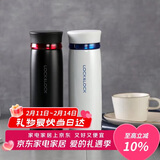 乐扣乐扣（LOCK&LOCK）菲特旋盖轻量保温杯商务情侣水杯子白蓝+黑红450ml*2