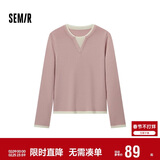 森马（Semir）森马毛衣女短款假两件含羊毛针织衫24冬新款保暖内搭109724107015