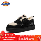 Dickies女士雪地靴舒适休闲平底鞋加绒加厚棉鞋 黑色 40 
