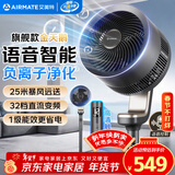 艾美特（AIRMATE）【旗舰金天鹅】空气循环扇语音智能电风扇32档直流变频一级能效落地扇负离子净化 FA20-SRDI156