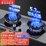 好太太亿美燃气灶双灶煤气灶家用鸳鸯灶台式嵌入式猛火炉具炉盘 猛火鸳鸯灶+防风聚能+钢化玻璃 管道天然气