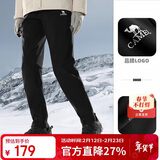 骆驼（CAMEL）户外冲锋软壳裤女防风防水加绒登山裤男丨火山岩发热 A23CAVV106