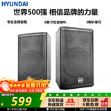 HYUNDAI现代音响 音箱 家庭影院 KTV音响 家用组合 专业K歌 会议 舞台设备 【BK8】8英寸二分频专业竖箱