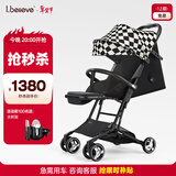 爱贝丽遛娃神器mini婴儿推车可坐可躺口袋推车折叠伞车旅行便携手推车 小不点8S Pro 格格blue（升级单手收车）