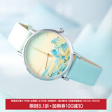 博物文创故宫千里江山手表女士学生腕表国产创意送人纪念品生日礼物新年 石英表(礼盒)