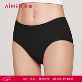爱慕内裤女经典KiKi裤中腰三角裤轻薄净痕多色AM22100黑色