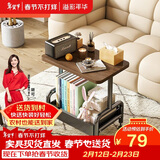 溢彩年华中古风小推车零食置物架复古移动茶几边柜沙发边几小桌子1880BK