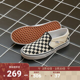 VANS范斯官方 Asher黑白棋盘格夏日一脚蹬女鞋帆布鞋 黑白棋盘格(男款) 41