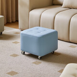 家逸（JIAYI）万向轮移动小凳子客厅茶几沙发凳家用矮凳滑轮板凳软包换鞋脚踏凳