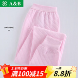 AB内衣保暖裤 女士三层夹棉纯棉中厚秋裤打底线裤秋冬棉毛裤T866 粉色 3XL