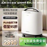 鱼跃医用分子筛制氧机5升L吸氧机家用老人医用级孕妇呼吸雾化8F-5CW