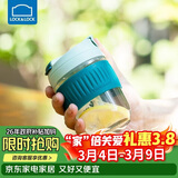 乐扣乐扣（LOCK&LOCK）咖啡杯耐热玻璃水杯子男女学生便携式双饮吸管杯随手杯350ML绿色
