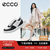 爱步（ECCO）厚底板鞋 百搭牛皮休闲鞋 街头720女鞋209713 黑色/白色37