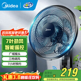 美的（Midea）电风扇商用壁扇壁挂式风扇工业工程扇家用摇头转页扇餐厅客厅安静低音 FWA35WAR【七叶遥控 行业TOP】 家用壁挂式