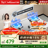 万和【蓝莲花B9B50】4.8kW液化气不锈钢猛火63%热效率家电嵌入式家用煤气双炉具台燃气灶