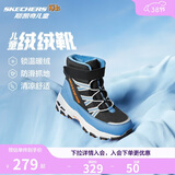 Skechers斯凯奇儿童绒绒靴保暖棉鞋男童女童高筒短靴加绒雪地靴660092L