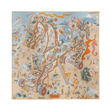 爱马仕女士丝巾时尚简约动物心形图案装饰方巾礼盒礼袋包装七夕送礼 H004281S 02秋季新款