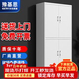 豫基恩 文件柜铁皮柜储物柜抽屉柜办公柜资料柜玻璃柜档案柜凭证柜柜子 通双节文件柜 0.5mm 【经济款式 整装发货】