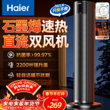 海尔（Haier）暖风机石墨烯速热暖风取暖器电暖器电暖气电热取暖器家用大面积立式轻音京东自营烤火炉NHF-2245