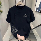 ADDS Y-3阿迪三叶草t恤夏季百搭短袖男女潮流ins纯棉宽松日系夏季T恤爆款 黑色双标 S