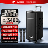 惠威（HiVi）广场舞K歌音响 户外大功率重低音无线蓝牙卡拉OK音箱户外大音量会议扩音器带麦克风 【MP28】双8吋重低音喇叭+动圈麦 【咨询有礼】