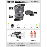 探险者（TAN XIAN ZHE）户外锅具野炊锅具全套露营锅具套装户外烧水壶卡式炉锅具三件套 3-5人套锅组合+炉+2气券(赠品）