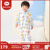 良良（liangliang）婴儿睡袋夏季空调房防踢被宝宝纯棉可拆袖儿童睡袋 拼图蓝·秋冬款【适合15-20℃】 2XL（建议身高100-115cm）