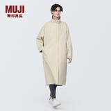 MUJI MUJI 女式 不易沾水 立领大衣 长袖外套女款风衣春季 象牙色 XL(165/92A)