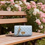 CHARLES&KEITH经典菱格链条小方单肩斜挎包包女包生日女神节礼物CK2-70160131 Sea Salt Blue海盐蓝（新色） 小包