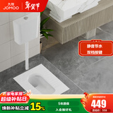 九牧（JOMOO） 卫浴水箱蹲便器套装双按键节水劲冲水箱自洁釉面厕所蹲便器 套装1-【前排带弯+静音水箱】14095-2