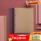 可得优【一件包邮】莫兰迪色系活页本外壳笔记本子复古色系活页封皮自制磨砂封面 复古全色系【封面+环*10】 A4【30孔】