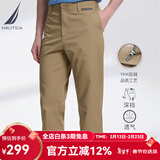 诺帝卡（NAUTICA）男装春夏款棉氨混纺柔软亲肤带弹简约易打理休闲长裤男PE3121 卡其2TK（231） 33
