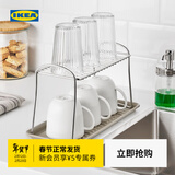 宜家（IKEA）VALVARDAD微勒沃达德餐具滤干架多尺寸不锈钢现代简约 白色/电镀餐具滤干架52x35cm